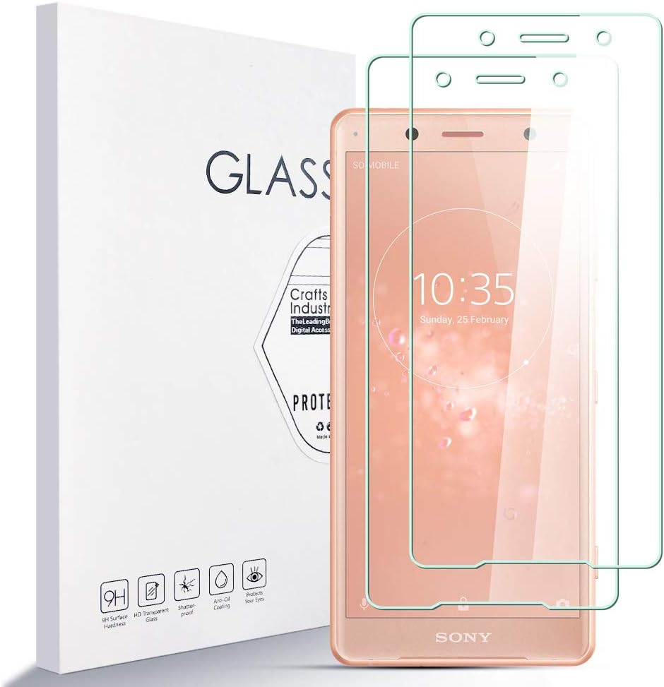 LZS Screen Protector for Sony Xperia XZ2 Compact[2-Pack] 9H Hardness Tempered Glass Screen Protective Film High…