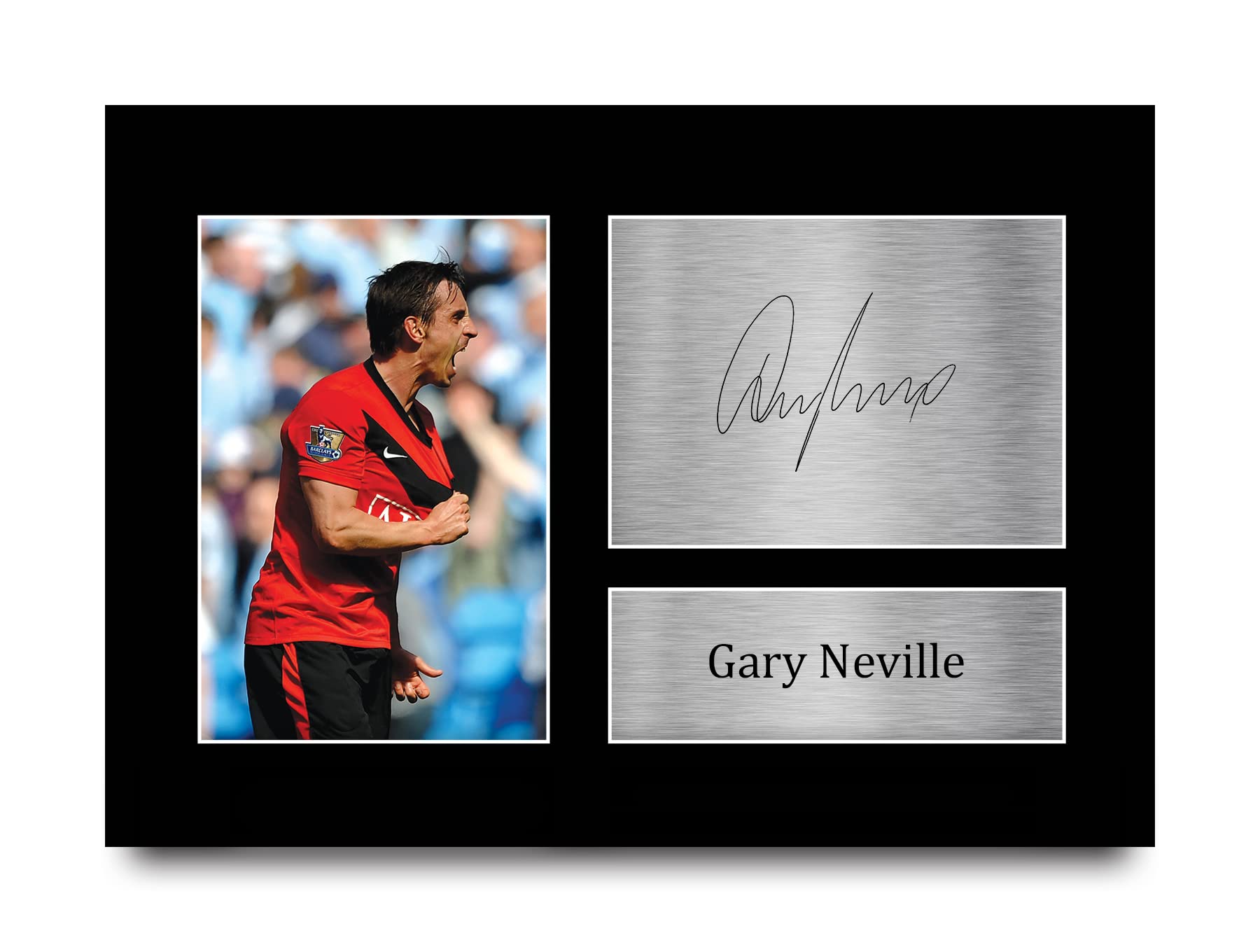 HWC Trading A4 Gary Neville Gifts Printed Signed Autograph Picture for Fans and Supporters - A4