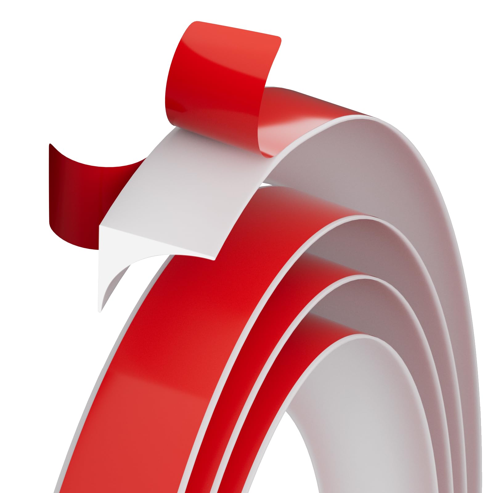 Photo 1 of Conwang 118" Flexible L-Shaped Quarter Round,Bendable Trim Molding,Double-Sided Self Adhesive Peel and Stick Silicone Trim for Floor Edge,Wall Corner,Stairs,Cabinet and Tub Edge,0.6"(W)×0.6"(H),White