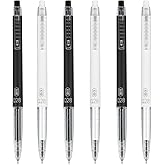 UPENOTE Gel Pens 0.28mm Extra Fine Point Pen, Black Ink, Ball Point Pen for School, Office, Stationery Supplies 6 Packs