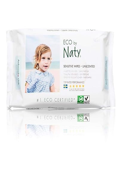 NATY ECO SENSITIVE LIGHTLY UNSCENTED WIPES – 56...