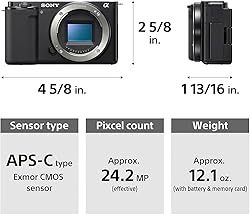 Sony Alpha ZV-E10 Interchangeable Lens Vlog Camera