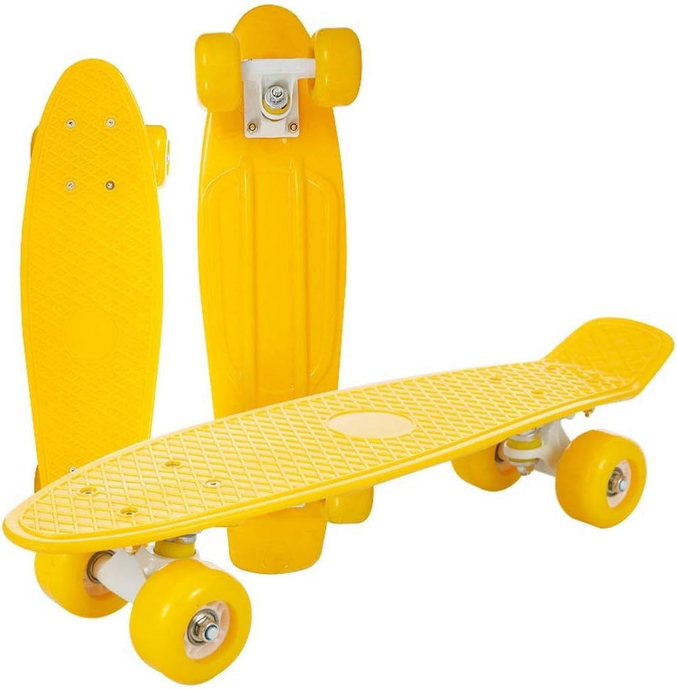 ZAIHW Complete Mini Cruiser Penny Skateboard 22 inch with Sturdy Old School Deck and 4 Clear PU Wheels for Adult Kids Beginners Girls Boys