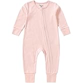 Minicoco Baby Footless Jumpsuit Orangic Cotton Romper Long Sleeves Outfits Summer Clothes for 0-24 Months