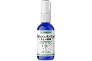 FIREWATERSTAR HEALTH SUPPLEMENTS FWS Colloidal Silver Spray - 4 oz - Clear Silver - 50 ppm - 99.99% Pure Silver - Daily Immune Support
