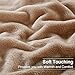 EASELAND Soft King Size Blanket All Season Warm Fuzzy Microplush Lightweight Thermal Fleece Blankets for Couch Bed Sofa,90x108 Inches,Camel