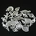 50pcs Antique silver Sarfish Seashell Pendant Charms for jewelry Making