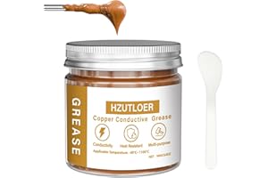 Hzutloer Copper Conductive Grease,100G Anti Arcing Conductive Paste for Automotive,Power Systems,Electronics & Home Appliances - High-Temperature Resistant,Anti-Corrosive