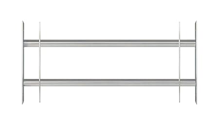 GAH-Alberts 563684 Fenstergitter Secorino Basic - Ausziehbar für Fenster außen - galvanisch blau verzinkt - Einbruchschutz Gi