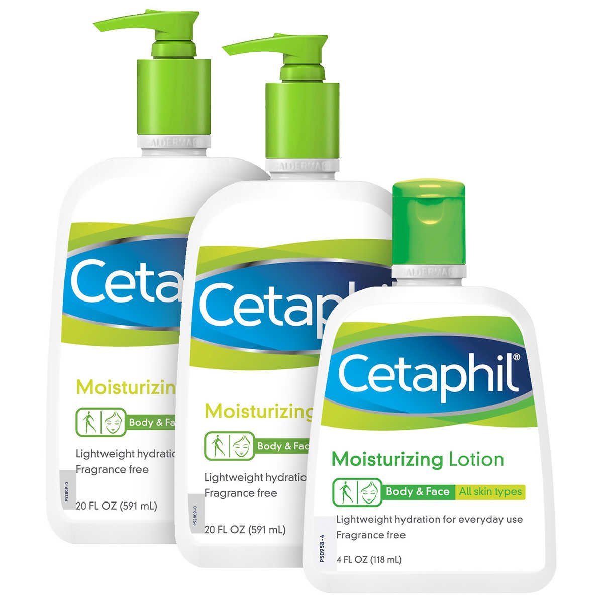 Cetaphil Lotion - 3 Pack - Contains Two 20 Oz Lotions and One 4 Oz Lotion (Great for Travel) - 44 Oz Total