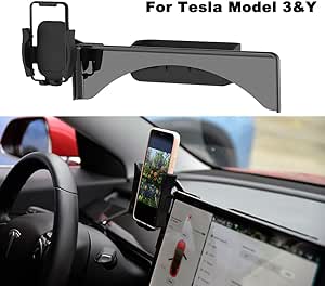 Topfit Car Cellphone Mount for Tesla Model 3 Model Y Monitor Fixed Clip
