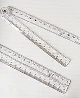 Guagua 2Pack Folding Transparent Ruler 30 cm 300 mm Clear Protractor view 8