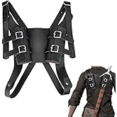 AHANDMAKER Medieval Sword Holster and Belt - Adjustable PU Leather, Frog Leather, Cosplay Accessories for Men and Women