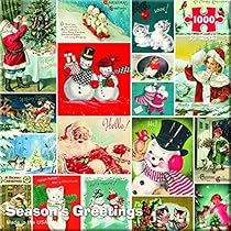 Re-marks Vintage Season's Greetings 1000 Piece Puzzle by Re-Marks