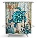Imonet Sea Turtle Ocean Animal Landscape Shower Curtain for Bathing Room with Metal Grommets and Hooks Waterproof 72 x 72 Inches