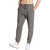 baleaf Men's 27" Cotton Sweatpants Sports Running Hiking Joggers Pants Lightweight Lounge Pocketed Pajamas 7/8 Length
