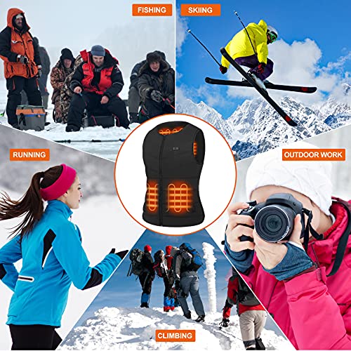 Patiszen Heated Vest, Rechargeable Lightweight Heating Jacket with
