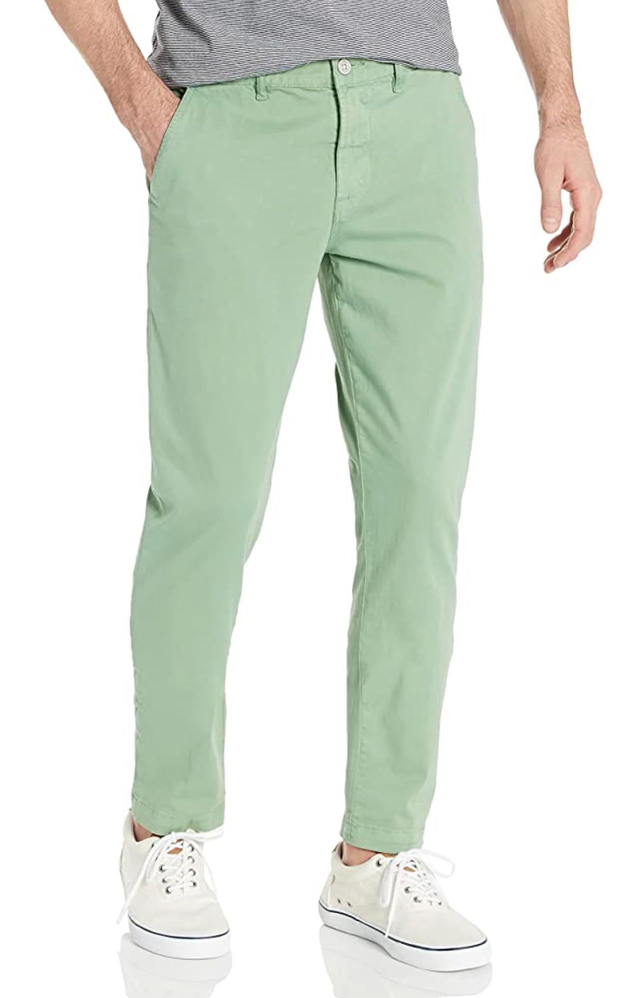 HUDSON Men’s Classic Slim Straight Chino, Turf Green