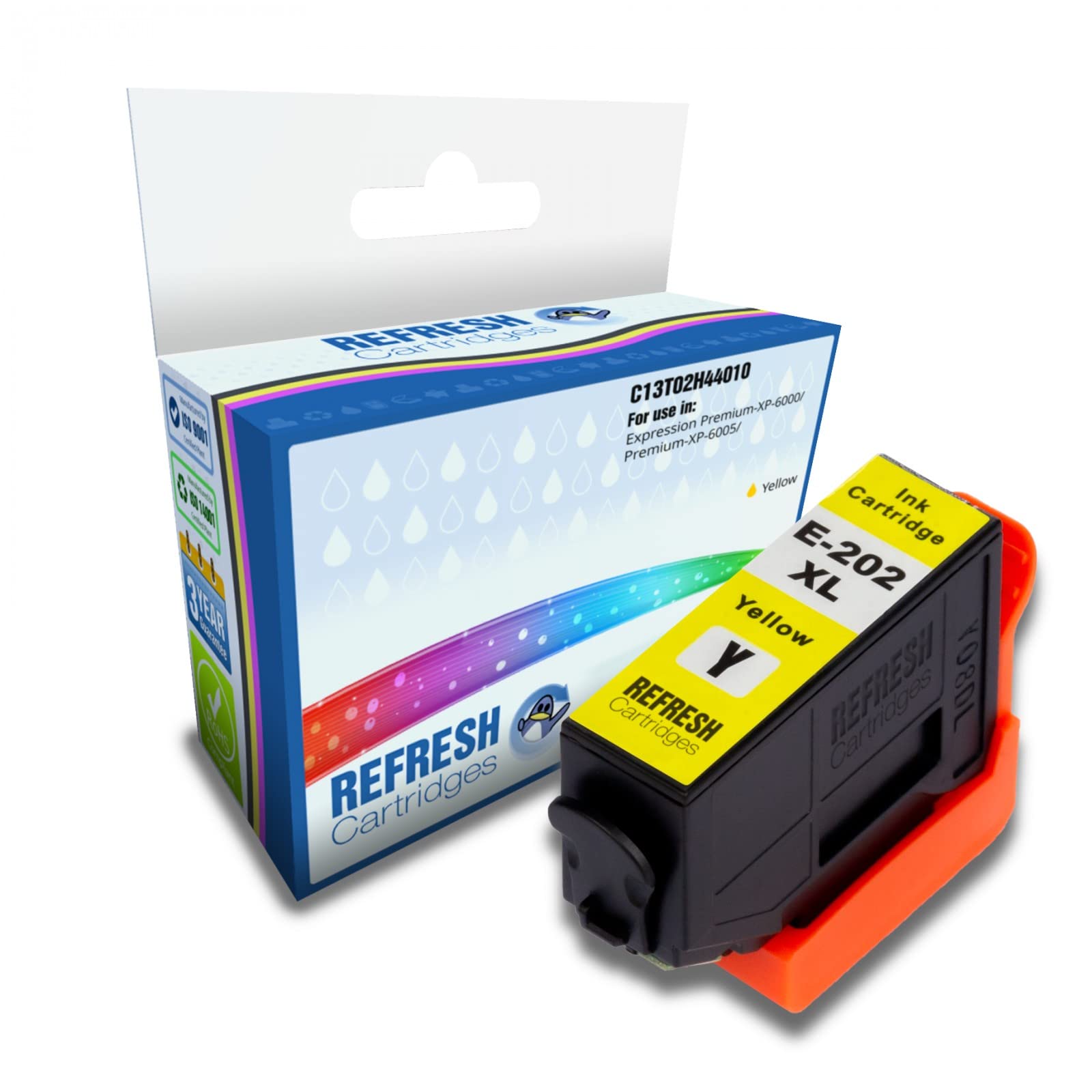 Refresh Cartridges Remanufactured Ink Cartridge Replacement for Epson 202XL (Yellow)