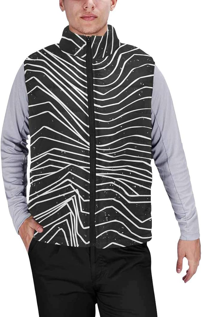 InterestPrint Men's Lightweight Sleeveless Jacket for