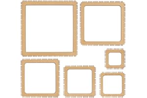 BENECREAT 6 Sizes Poplar Wood Weaving Loom Kit, Square DIY Weaving Loom DIY Weaving Art Tapestry Loom for Hanging Decor Woven