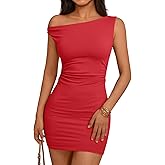 Trendy Queen Womens Mini Summer Dresses 2026 Going Out Off The Shoulder Bodycon Sexy Party Club Spring Fashion Outfits