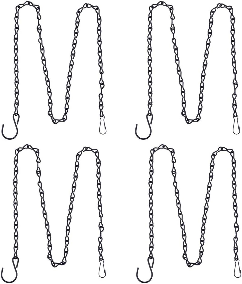 Gobesty Hängenden Korb Ketten, 4 Stück 88,9 cm Aufhängekette Ketten Zum Aufhängen Haken Metallkette für Blumentöpfe, Vogelfutterspender, Vogeltränke, Pflanzgefäße, Laternen, Billboard