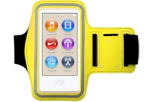 JNSUPPLIER Premium Water Resistant Gym Sports Workout Wrist Band Strap Armband Case for Apple iPod Nano 7th 8th Generation (Yellow)
