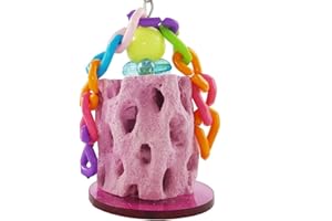 Wontee Bird Calcium Teeth Grinding Chew Treats Toy for Parrot Parakeet Cockatiel Conure Gerbil Rat Mouse Guinea Pig Chinchilla