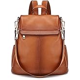 Kattee Women's Anti-Theft Backpack Purse Genuine Leather Shoulder Bag Fashion Ladies Satchel Bags