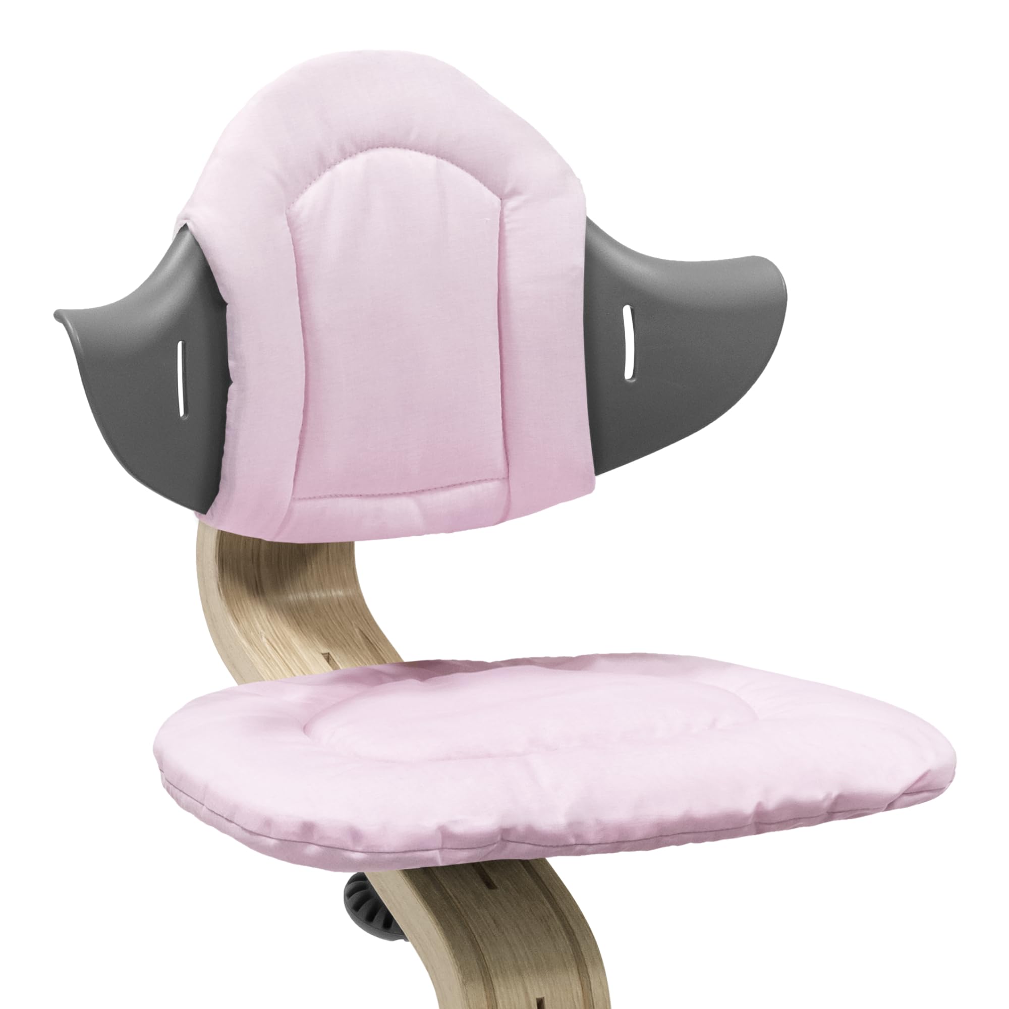 Stokke Nomi Cushion, Grey Pink - Adds Softness & Comfort to The Nomi Chair & High Chair - Easy to Attach & Remove - for Ages 6+ Months - Machine Washable