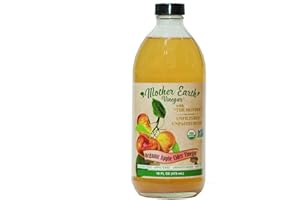 MOTHER EARTH VINEGAR Mother Earth, Organic Apple Cider Vinegar with The Mother, Fresh Pressed Organic Apples, OACV, ACV, Raw, Unpasteurized, Unfiltered (1/16oz Glass Bottle)