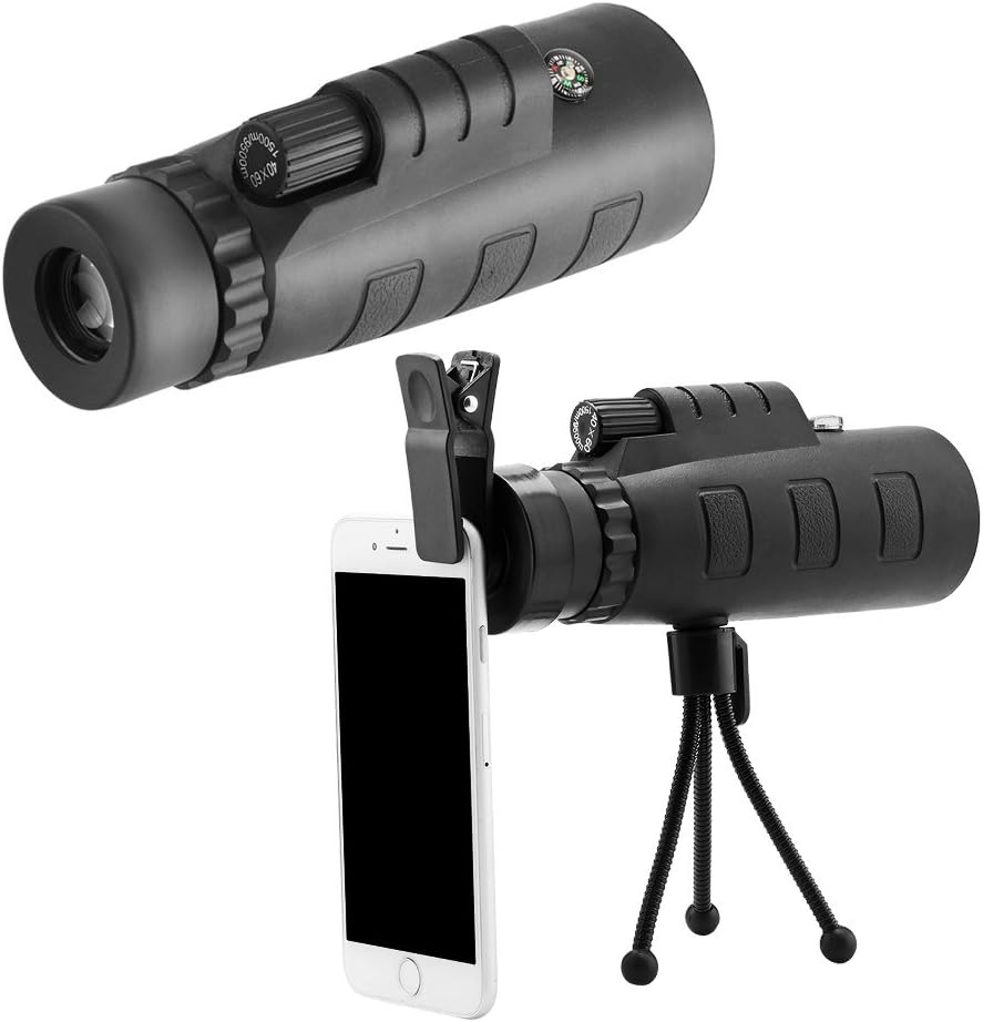 SYL PLUS Mobile Lens 40x60 hd Monocular Telescope with Mini Tripod and Mobile Camera Clip for All Mobile Phones