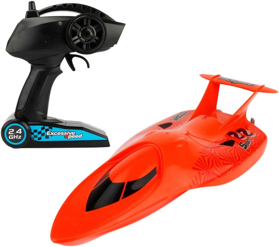 Zlimio 2.4GHz Mini High Speed Remote Control RC Submarine Racing Speedboat Ship for Kids Toy