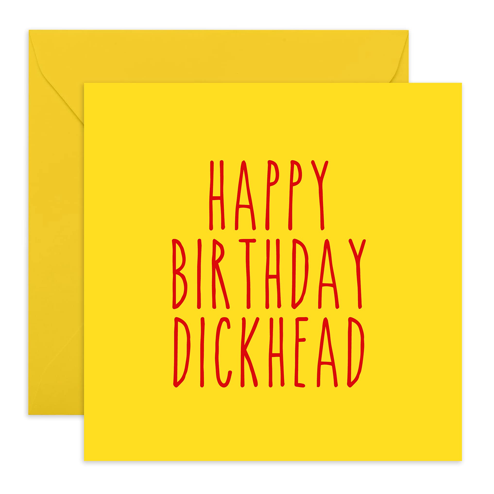Central 23 - Funny Birthday Card – 'Happy Birthday D*ckhead' - Rude Birthday Cards for Brother Dad Son - Comes with Fun Stickers