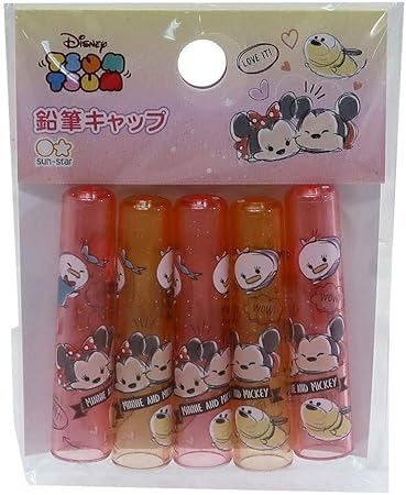 Amazon Co Jp ディズニーツムツム 鉛筆キャップ えんぴつカバー 5本セット ファンシースタイル 15 ディズニー おもちゃ