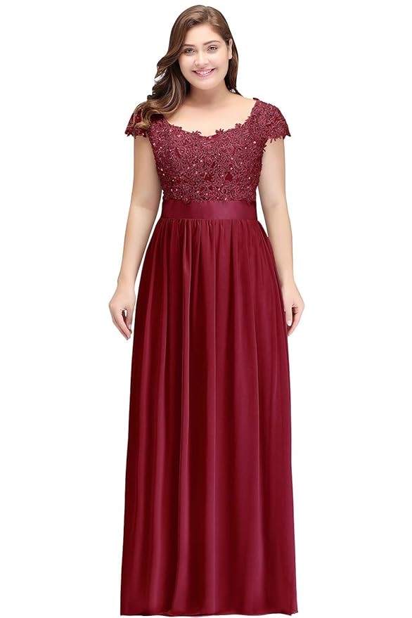 Misshow Abendkleider Elegant Für Hochzeit Große Größen Mit Strass Pailletten Abendkleid Lang