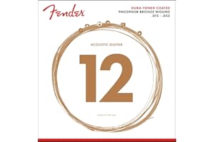 Fender Dura-Tone Coated Phosphor Bronze Acoustic Guitar Strings, 860L .012-.053