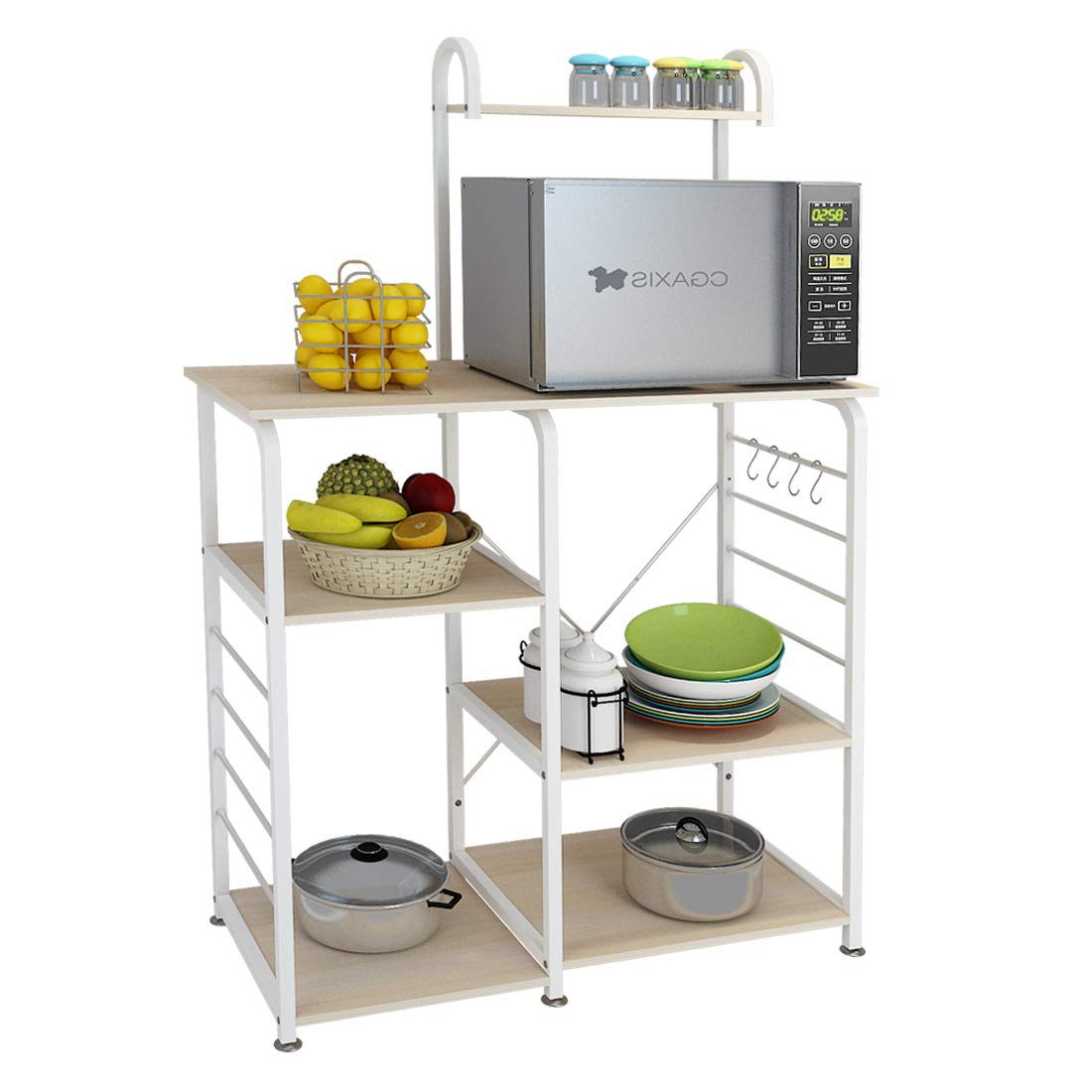 Amazon.com: DlandHome 171 - Carrito para microondas, Madera ...