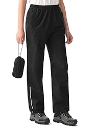 iCreek Women's Waterproof Rain Pants Packable