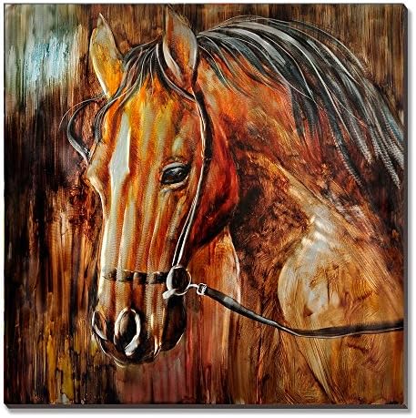 Foneso Handmade Oil Paintings on Aluminum with Wooden Frame, 3D Vision Modern Wall Decor for Office, Living Room, Bedroom, 39.4" W x 39.4" H