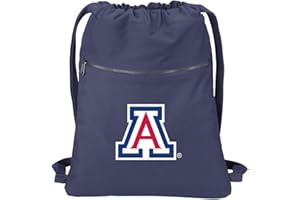 Broad Bay University of Arizona Drawstring Backpack 100% COTTON Arizona Wildcats Cinch Bag (Navy)
