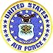 US Air Force Round Patch - By Ivamis Trading - 3 inch
