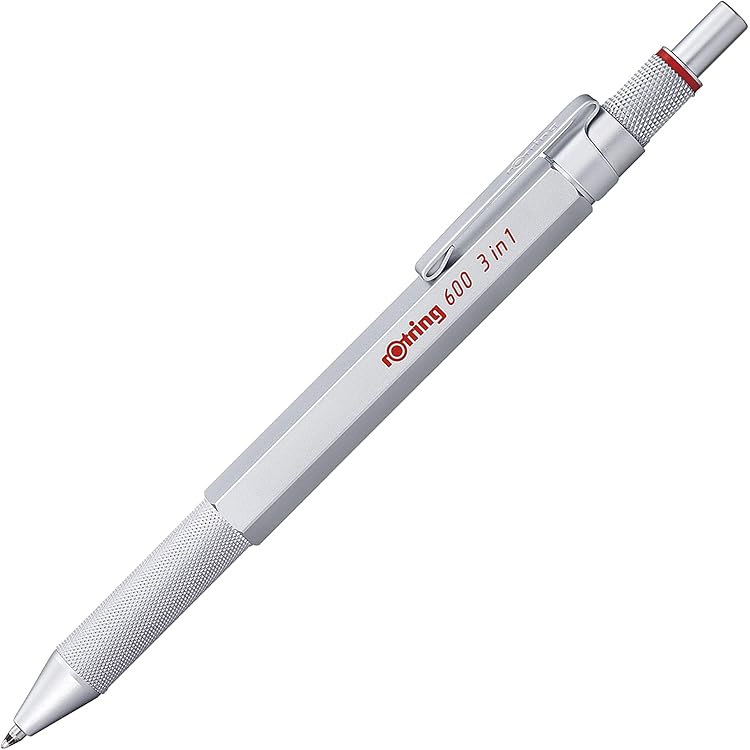 Rotring 600 3-in-1 Multicolor Pen and Mechanical Pencil, Switches