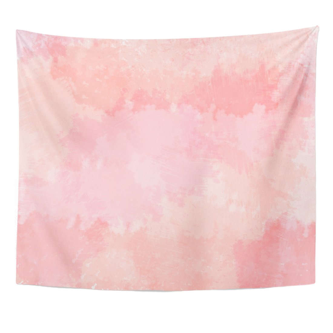 Emvency Tapestry Colorful Abstract Light Pink Blush Coral Digital Watercolor Red Floral Color Home Decor Wall Hanging Living Room Bedroom Dorm 50x60 inches