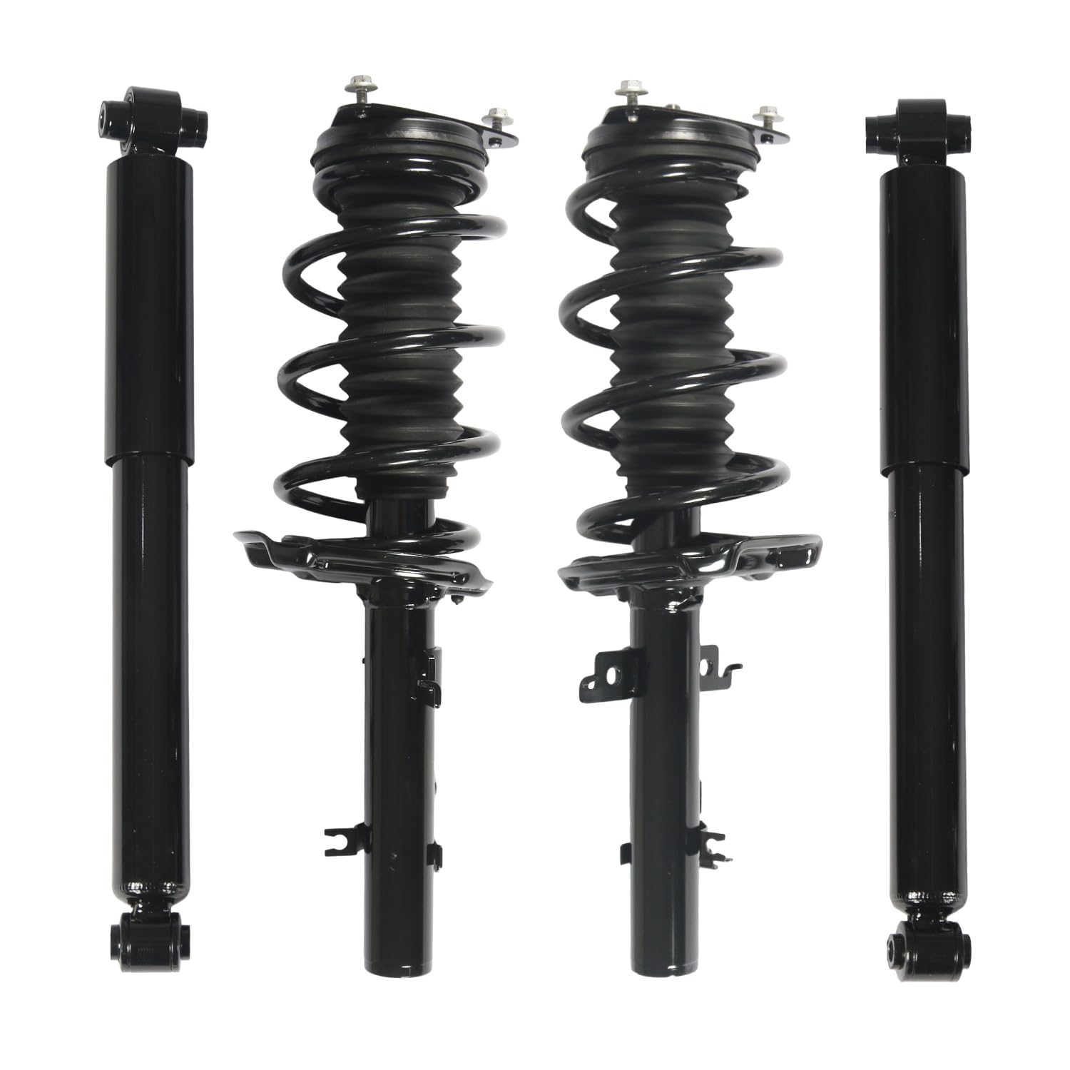 Photo 1 of *Rear Shock Absorbers Missing?* Tiezful 4PCS Front & Rear Struts Shock Assembly Fit For Nissan Rogue 2014-2017, Fit For Rogue Sport 2017-2020 Rear Shock Absorbers Suspension Kit w/Coil Spring Replacement 13661 13662 437328