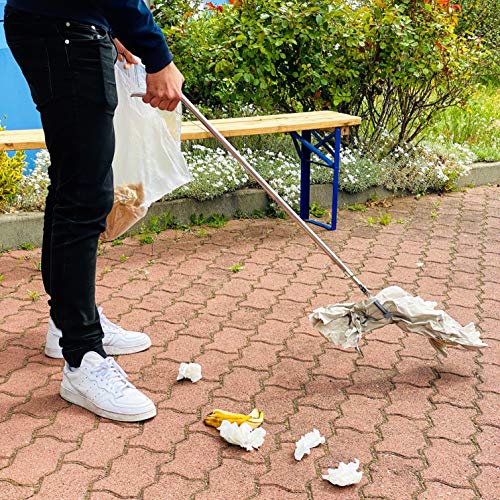 Praknu Greifzange aus Metall - Robuster Greifer für Müll - 95cm lang - Greifarm für Senioren – Bild 7