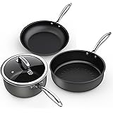 Non Stick Pot N Pan Set, Induction Cookware 4 Pcs, Pots and Pans Set Nonstick, Pans For Cooking 100% PFOA Free, Oven & Dishwa