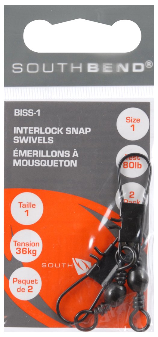 Photo 1 of Black/Strong/Durable Interlock Snap Swivel  Size 1 Black, BISS-1