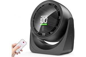 JMNGSHU Desk Fan, 100-Speed Smart Air Circulator with 6H Timer & “36H Battery Life, 80ft Powerful Airflow, 25dB Ultra-Quiet 2-in-1 Wall/Table Design, 120° Adjustable Tilt for Home, Office, Outdoor & Camping